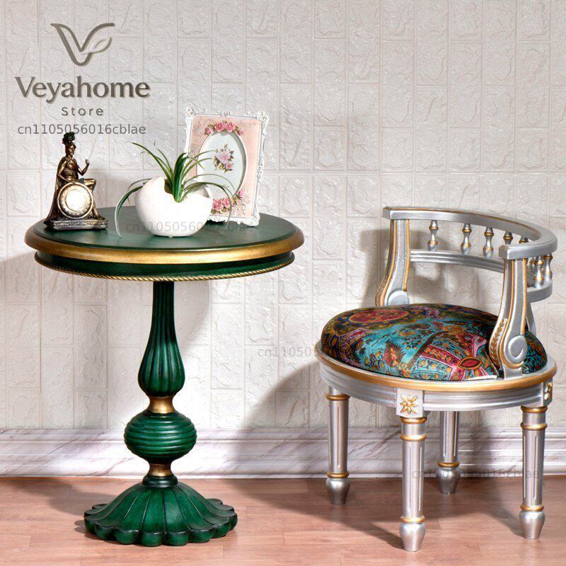 Coffee Tea Garden - American solid wood side table, American