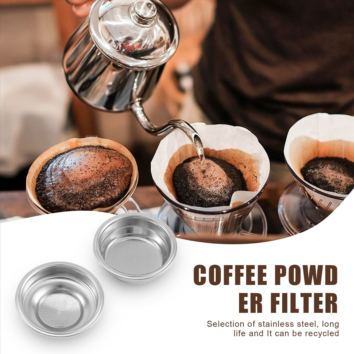DT34 2PCS Stainless Steel 58mm - Coffee Tea Espresso Machines 评论和价格