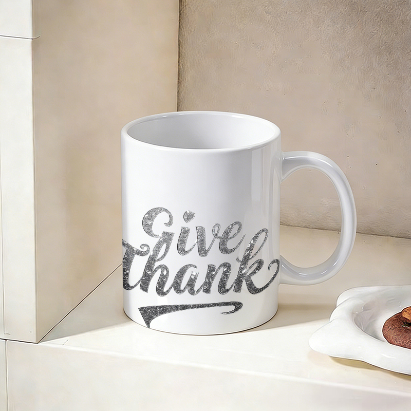 Silver Foil Font 'Give Thanks' - Coffee Tea Font 评论和价格