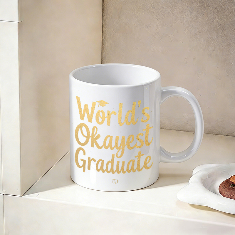 Funny gilded font ceramic mug, - Coffee Tea Font 评论和价格
