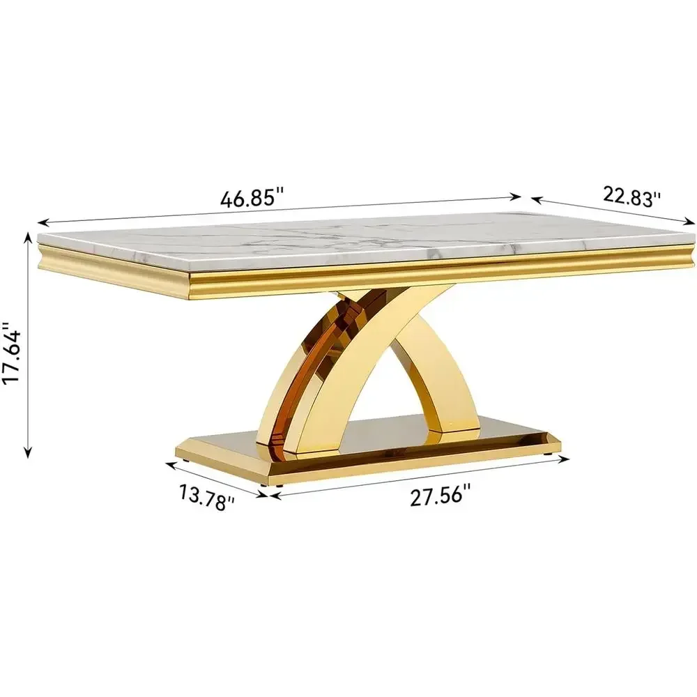 Luxury White Marble Coffee Tab - Coffee Tea Or 评论和价格