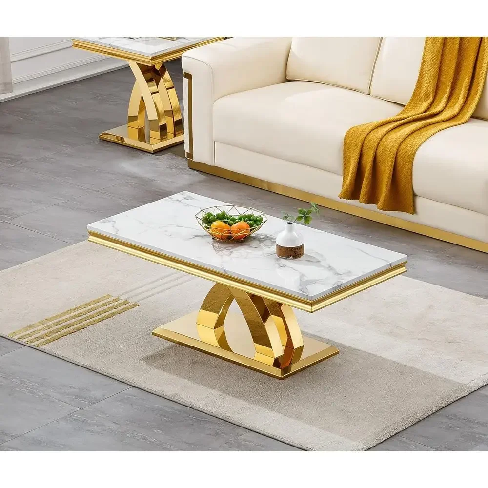 Luxury White Marble Coffee Tab - Coffee Tea Or 评论和价格