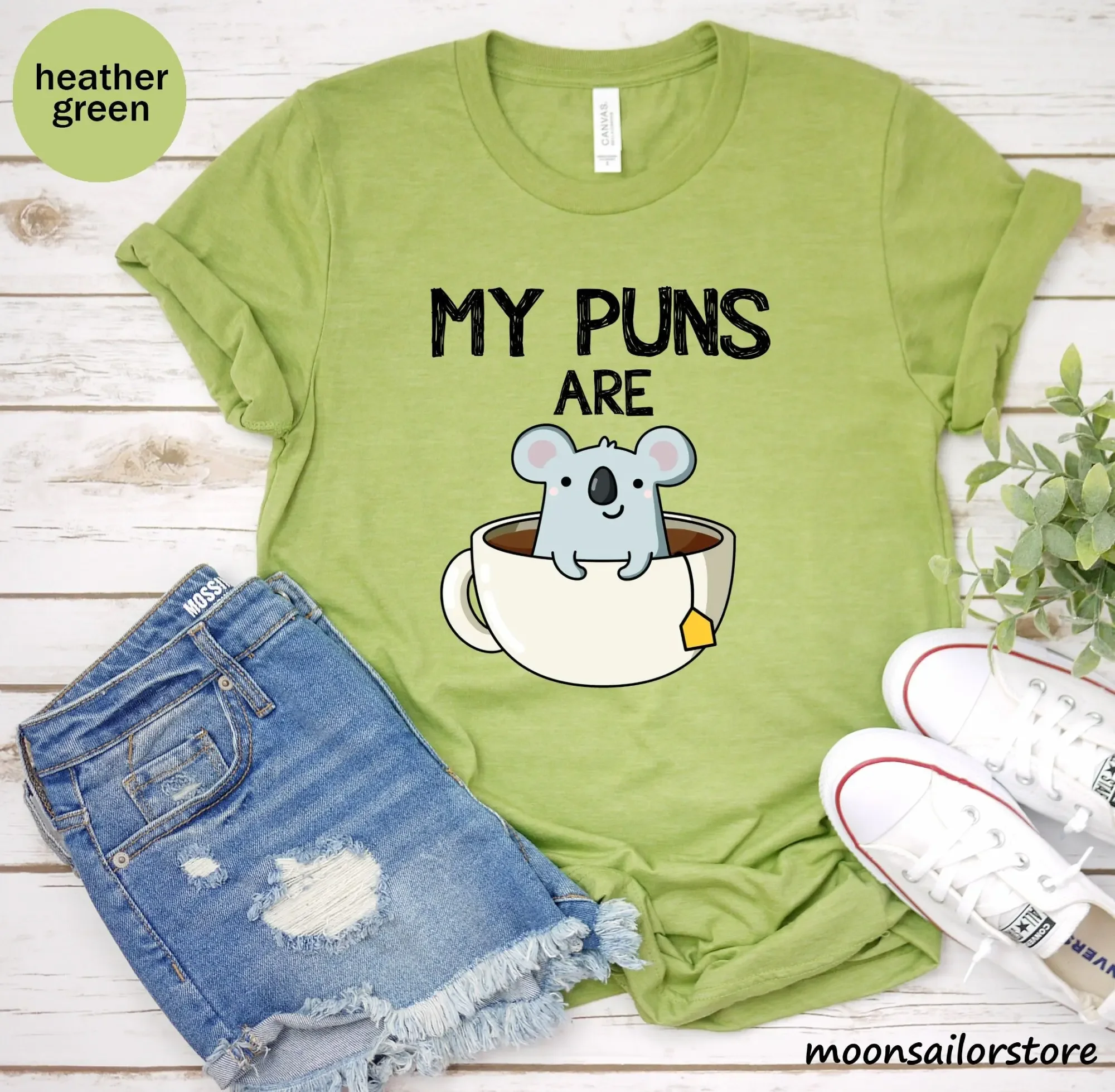 My Puns Are Koala Tea T Shirt  - Coffee Tea Joke 评论和价格