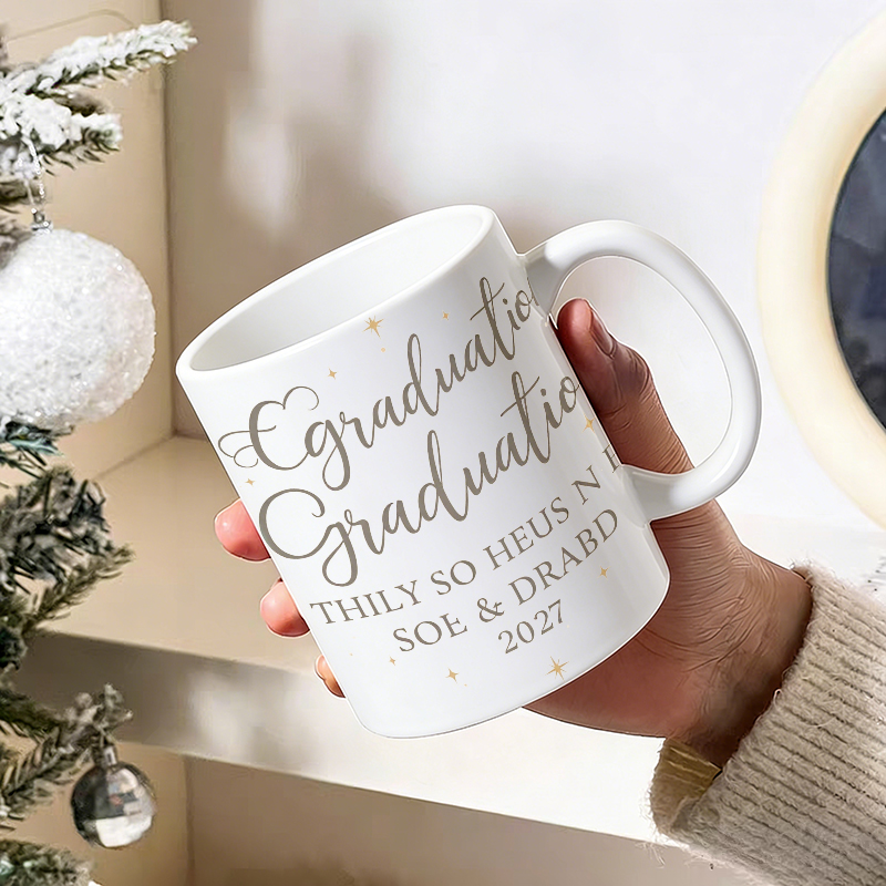 Gilded Font & Star Ceramic Mug - Coffee Tea Font 评论和价格