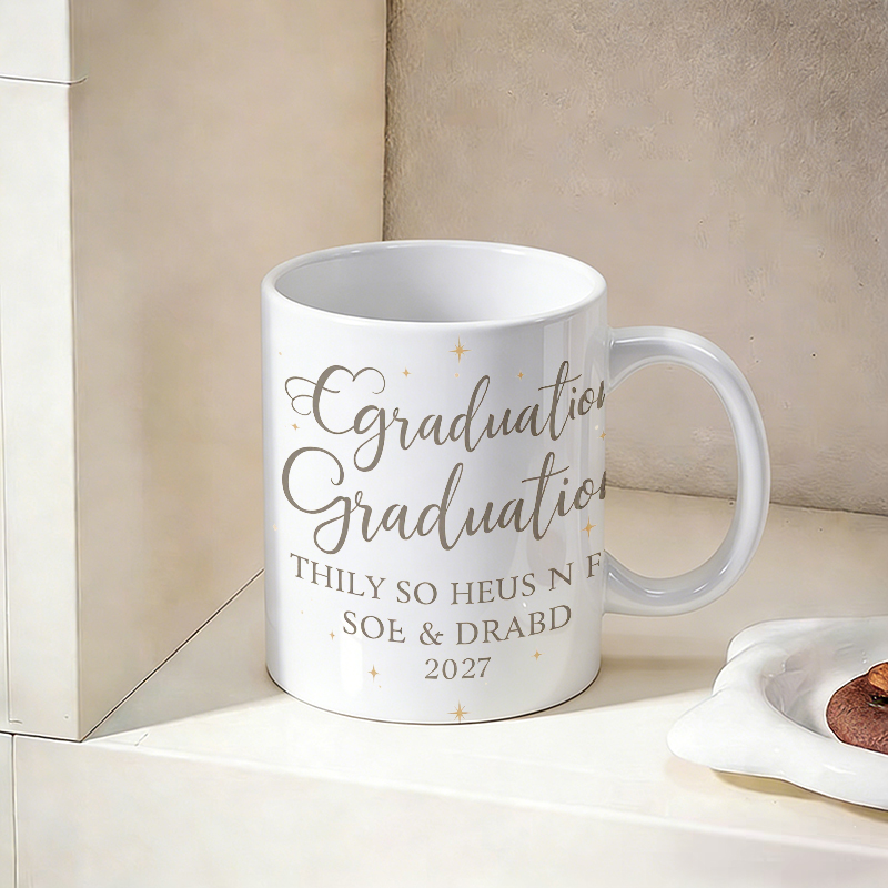 Gilded Font & Star Ceramic Mug - Coffee Tea Font 评论和价格