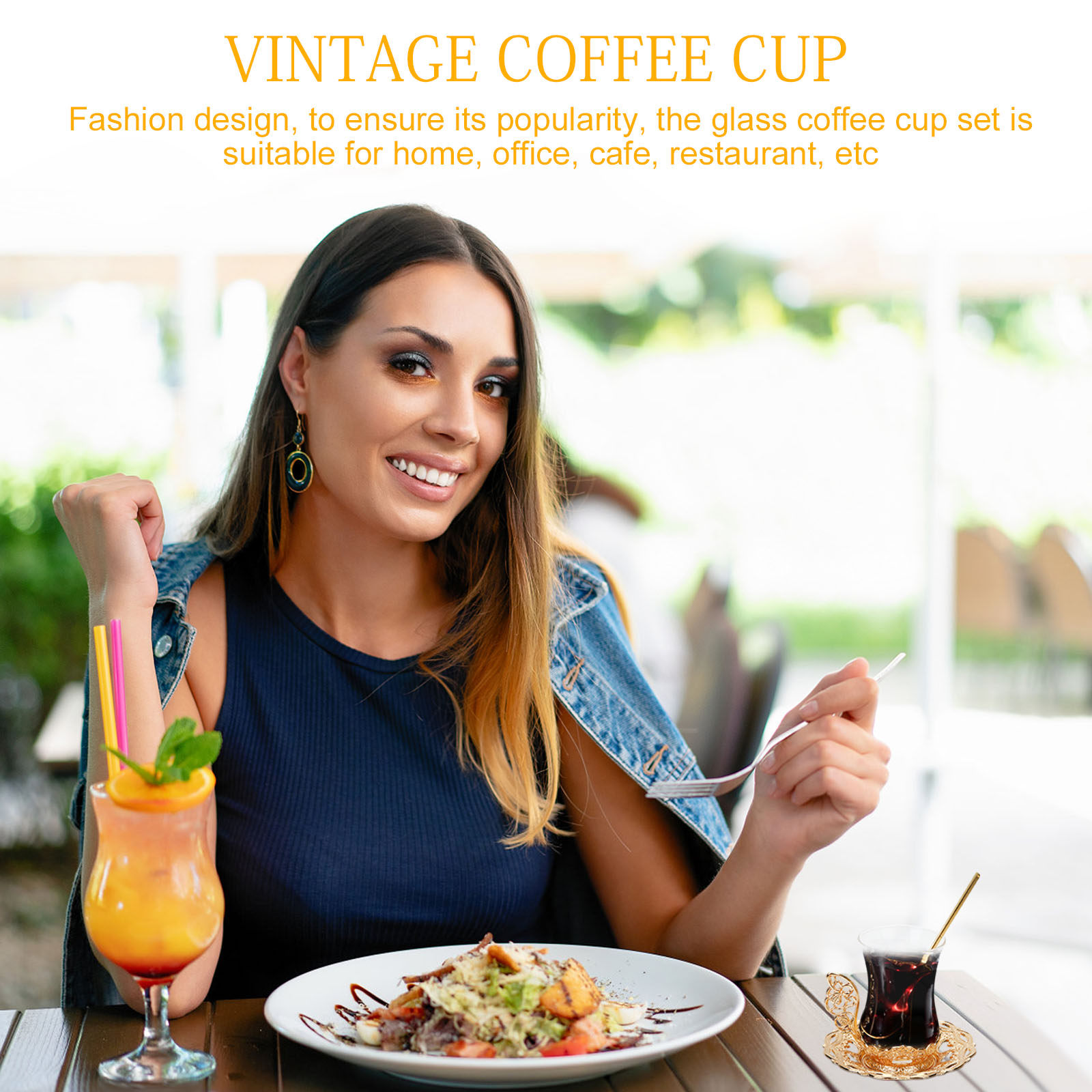1Set Glass Coffee Cup Set Prem - Coffee Tea Hot 评论和价格
