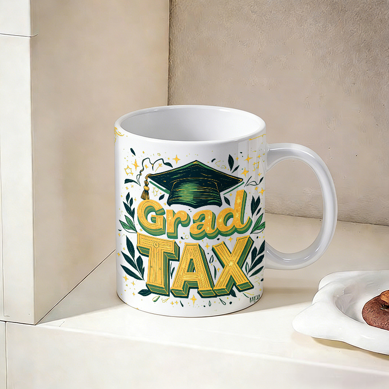 Vintage 3D Font 'Grad TAX' Cer - Coffee Tea Font 评论和价格