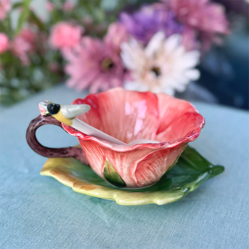 Ceramic Flower Coffee Cup with - Coffee Tea Or 评论和价格