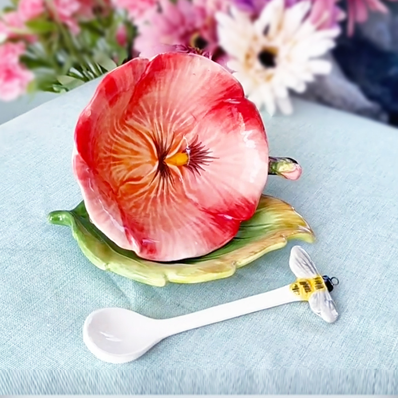 Ceramic Flower Coffee Cup with - Coffee Tea Or 评论和价格