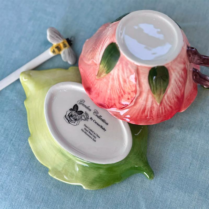 Ceramic Flower Coffee Cup with - Coffee Tea Or 评论和价格
