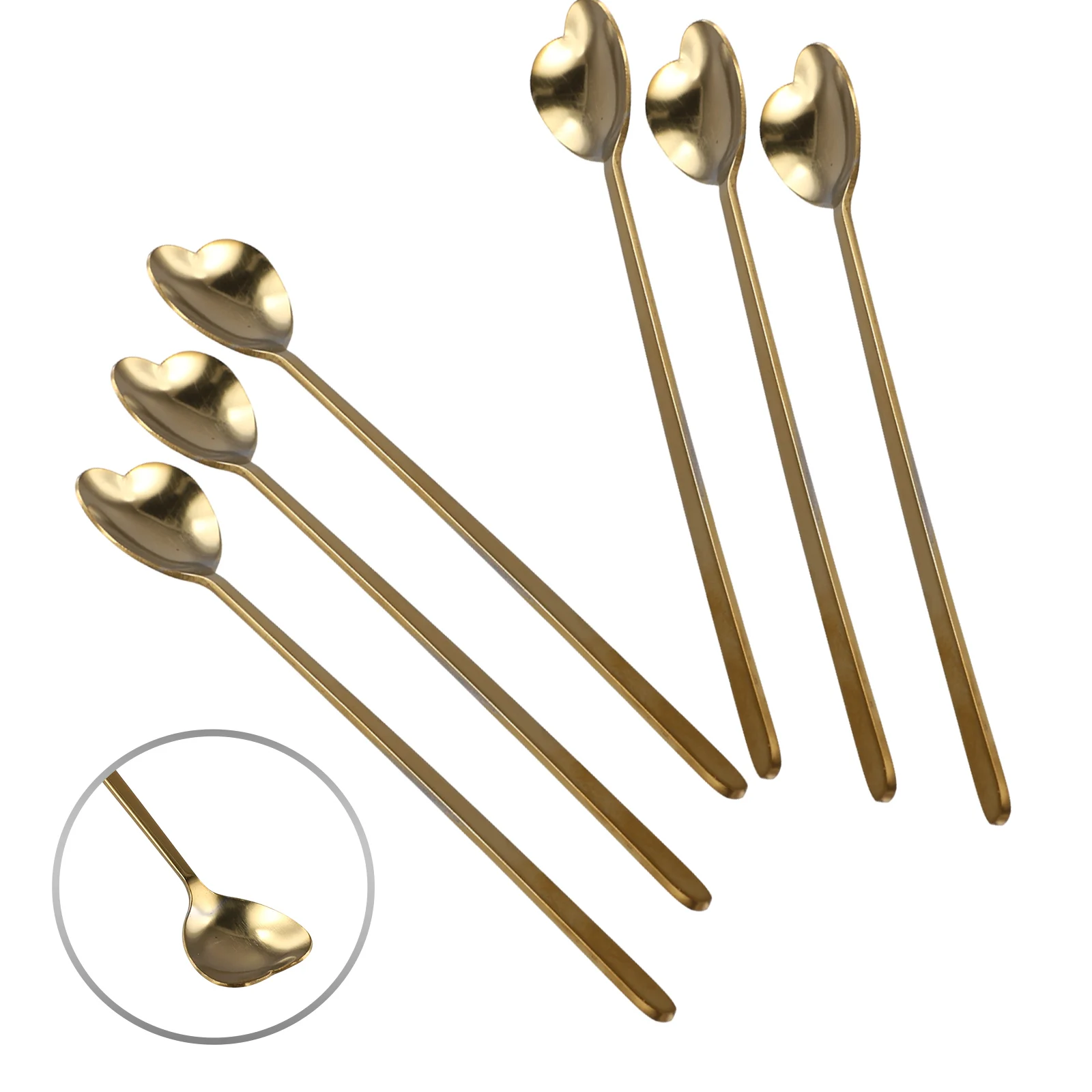 Comfortable Grip Tea Spoon Set - Coffee Tea Or 评论和价格